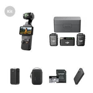 DJI Osmo Pocket 3 Camera‎ Vlog Combo Kit DJI Mic 2 Battery Handle Carrying Case